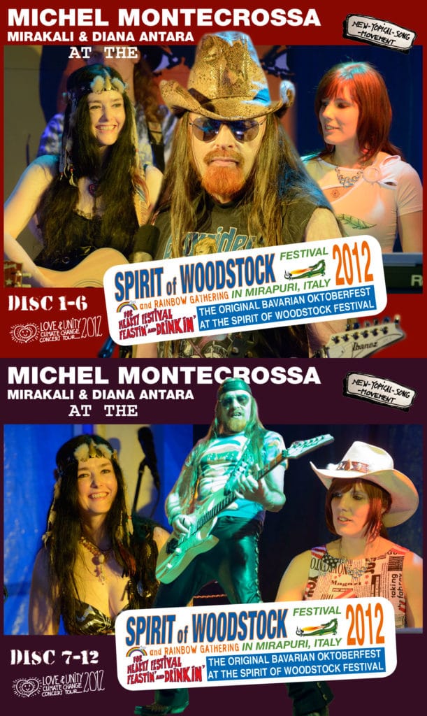 Michel Montecrossa, Mirakali and Diana Antara at the Spirit of Woodstock Festival 2012 in Mirapuri, Italy
